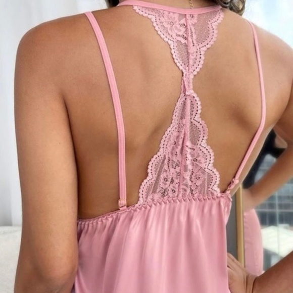 Lace Satin Nightgown-NWT - Picture 3 of 4